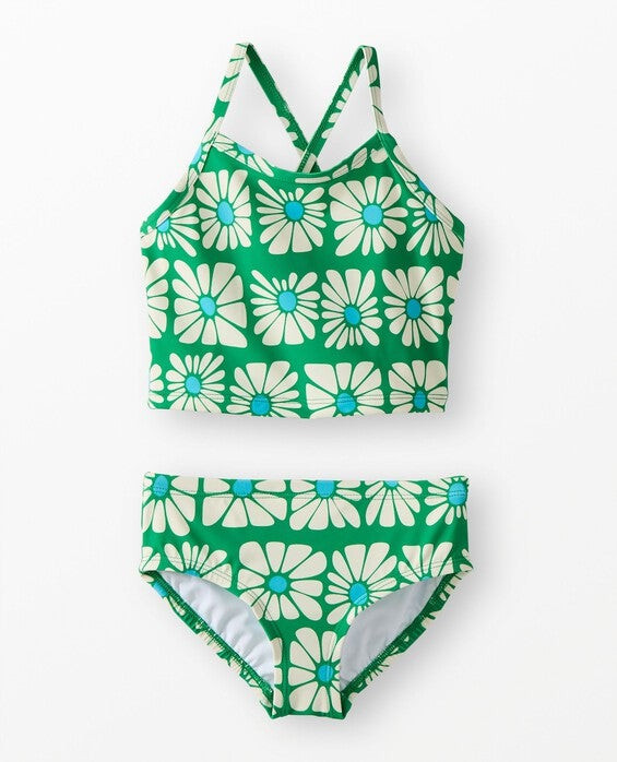 Girls' Funky Floral On Island Green Two-Piece Swimsuit - Size Big Kids 8 by Hanna Andersson | Hanna Andersson
