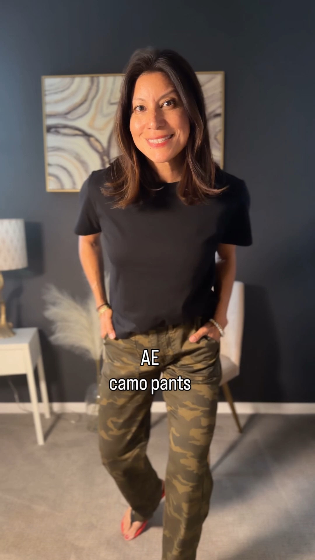 Camo pants to travel in or just wear this summer with a tank top 


@American Eagle Outfitters 
wearing xs 
Soft tee size up to a small 
Sandals tts

#LTKPetite #LTKootd #LTKOver40
