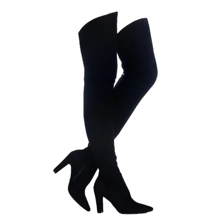 Shoe N Tale Woman Suede Thigh High Over The Knee Boots | Walmart (US)