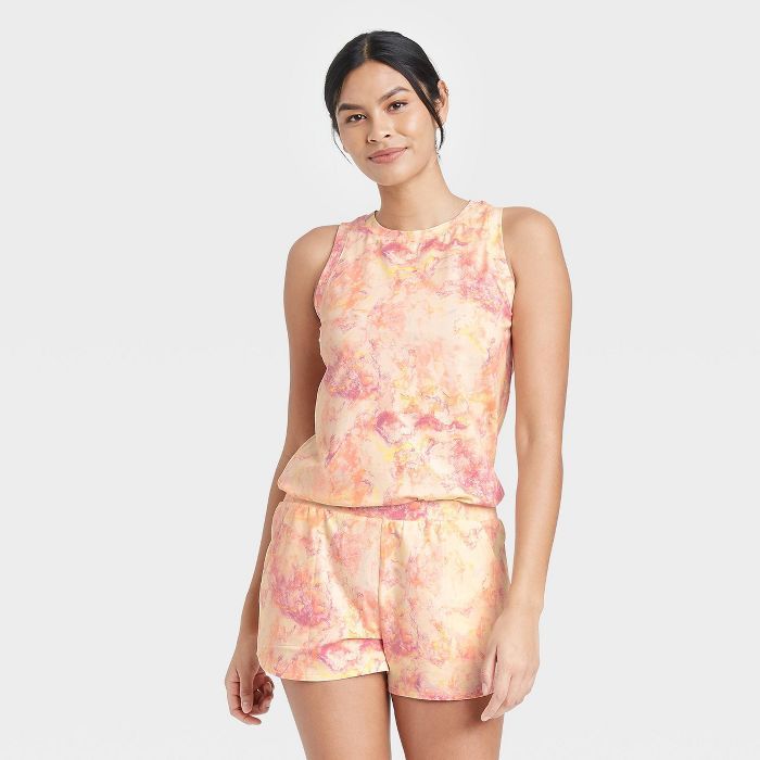 Women's Tie-Dye Tank Top and Shorts Pajama Set - Stars Above™ Pink | Target