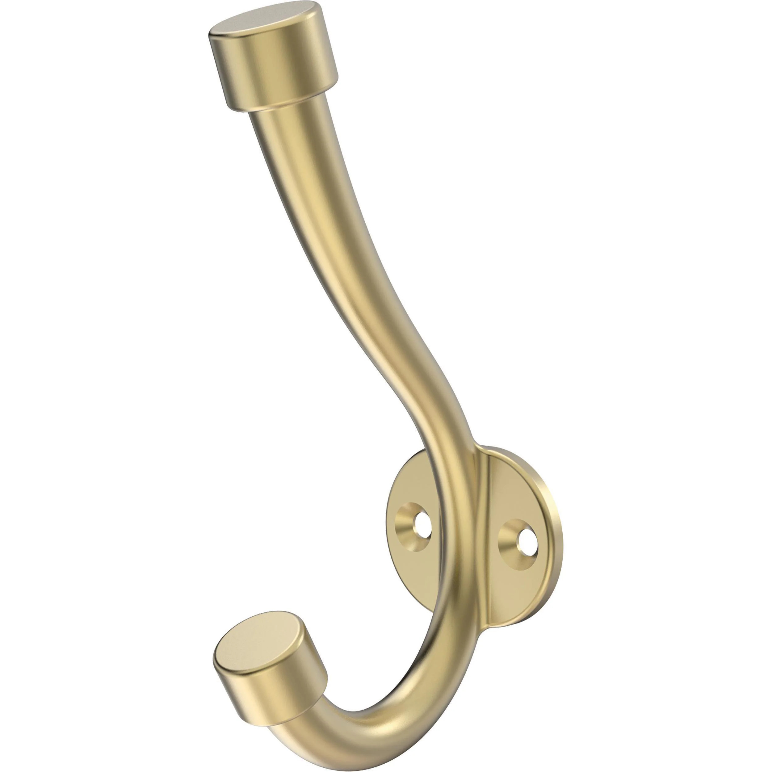 Franklin Brass 2 -Hook 1.46-in x 1.2-in H Brushed Gold Decorative Wall Hook ( 35-lb Capacity) | DHDBP-BRG-D | Lowe's