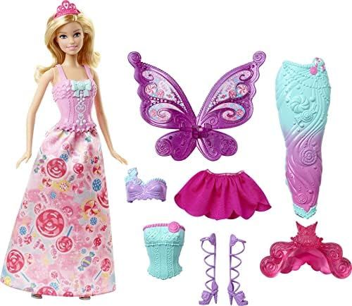 Barbie Doll and Fairytale Dress-Up Set, Barbie Clothes and Accessories for Royal, Mermaid and Fai... | Amazon (US)