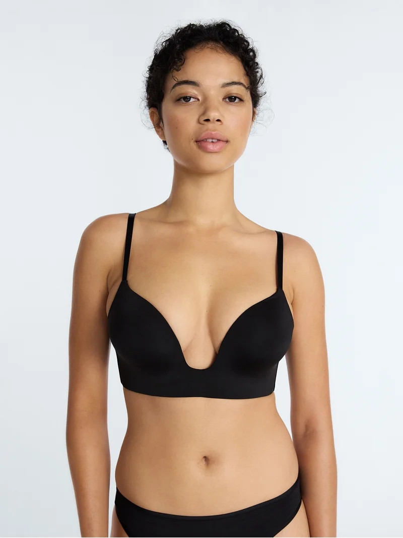 Joyspun Women's Modern Solutions Deep Plunge Bra, Sizes 34B-40DD | Walmart (US)