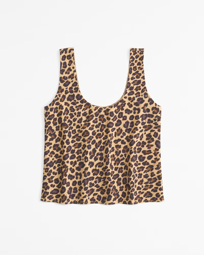 Abercrombie & Fitch Women's Satin Scoopneck Cami in Leopard Print - Size XXS | Abercrombie & Fitch (US)