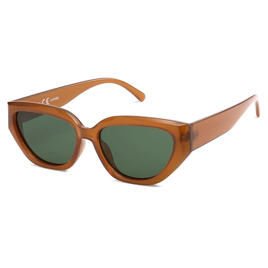 SOJOS Trendy Cute Cat Eye Polarized Sunglasses for Women Fashion Cateye Womens Sunnies SJ2237 | Amazon (US)