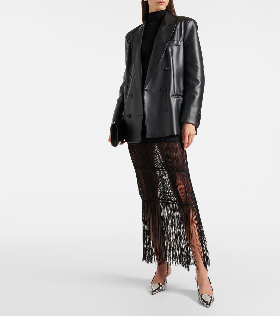 Amel 50 snake-effect leather slingback pumps | Mytheresa (US/CA)