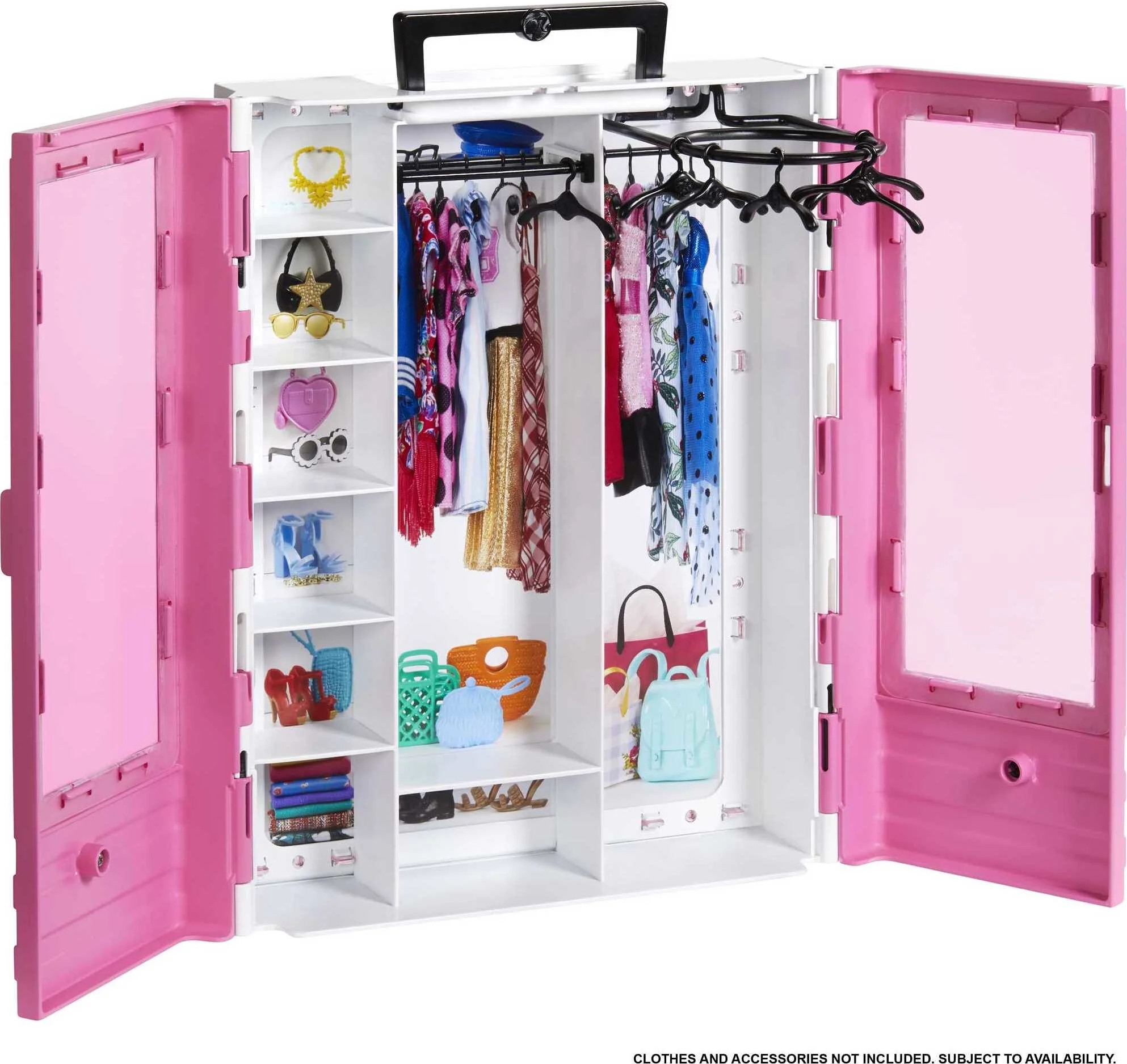Barbie Fashionista Ultimate Closet Playset with Clothes & Accessories, Includes 5 Hangers | Walmart (US)