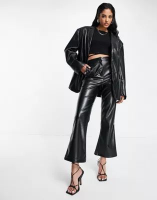 ASOS DESIGN mix & match oversized leather look in black | ASOS (Global)