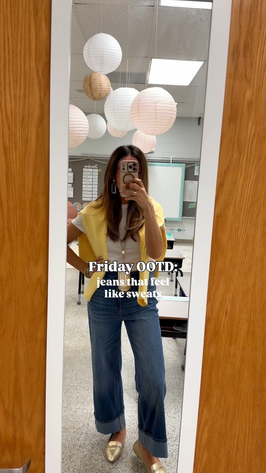 Friday Teacher OOTD 💛✏️

You know it’s going to be a great day when your jeans feel like sweats and still look polished! These roll hem jeans are the BEST and I love them so much I grabbed another wash. 💙

Halara, cuff jeans, comfy denim 

#LTKSeasonal #LTKSpringSale #LTKootd