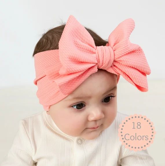 Big Bow Headwrap Baby Headband top knot headbands head | Etsy | Etsy (US)