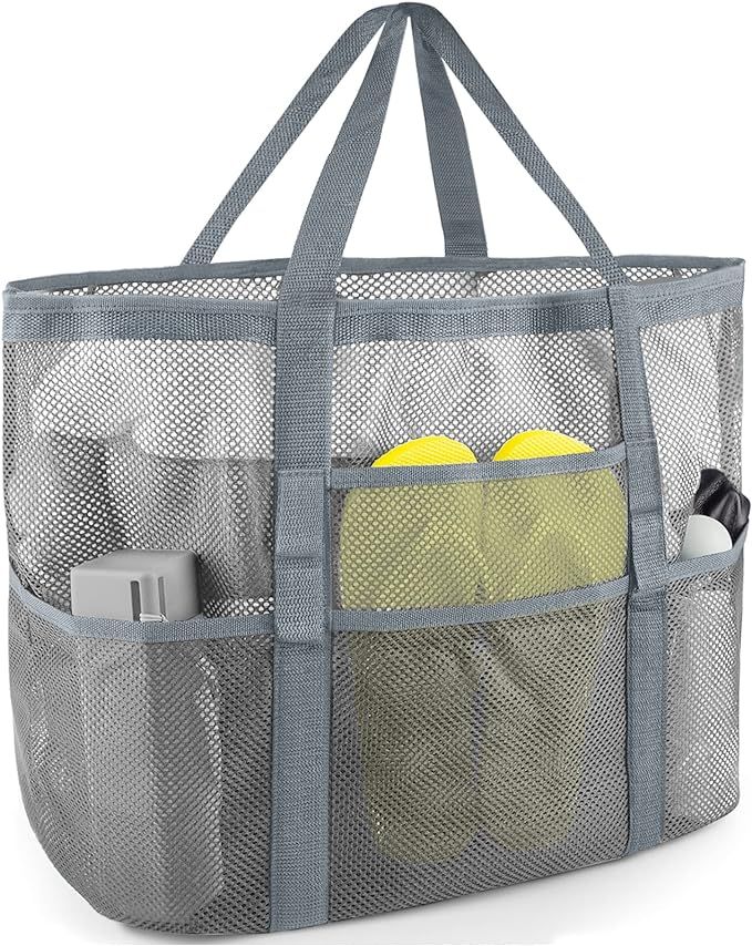 Mesh Beach Bag - Large Beach Tote Bag for Family Beach Bag for Toys & Vacation Essentials | Amazon (US)