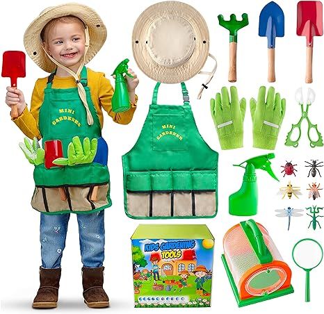 Norsy Toys Kids Gardening Tool Set - Premium Bug Catching Kit with Garden Gloves, Washable Apron,... | Amazon (US)