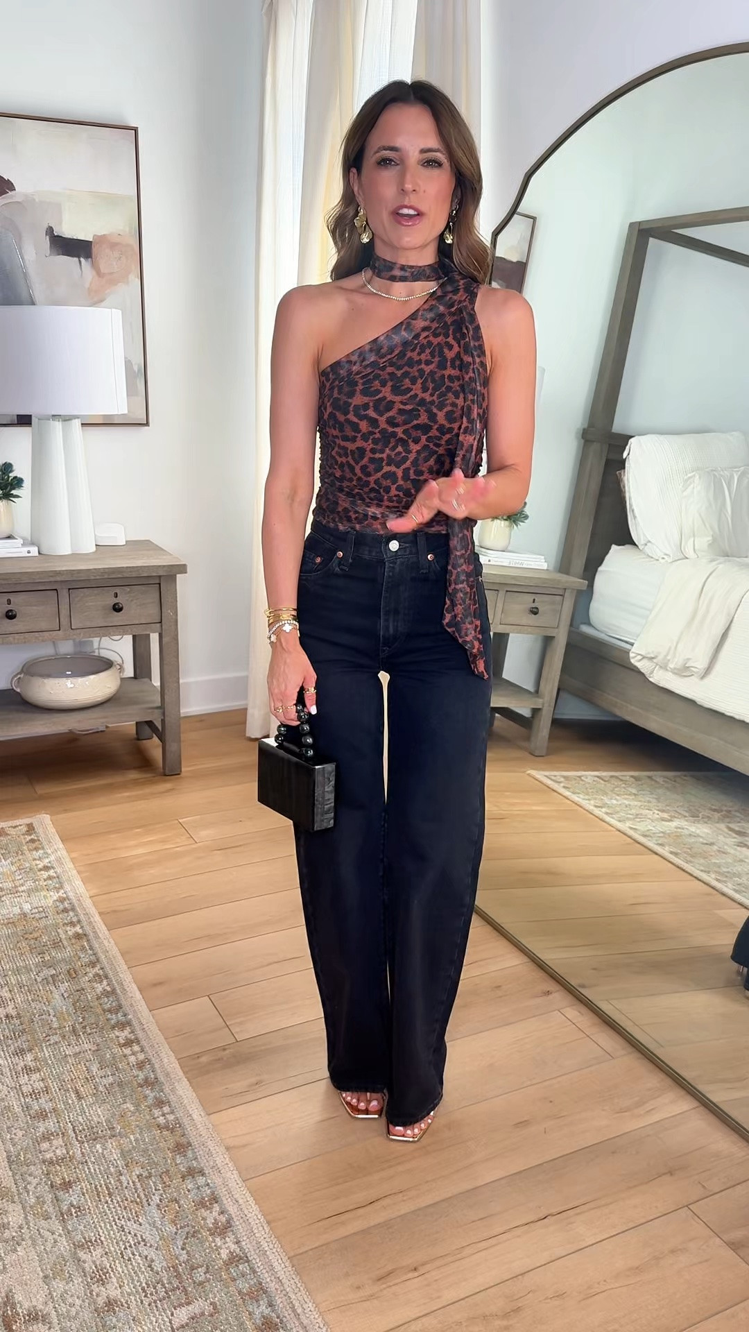 Amazon date night outfits. Amazon concert outfits. Girls night out. Concert outfits. Amazon date night tops. Vacation outfits. XS in tops and size 24 in wide leg jeans, color ‘polar perimeter’ Heels are TTS.

#LTKootd #LTKPetite #LTKgrwm