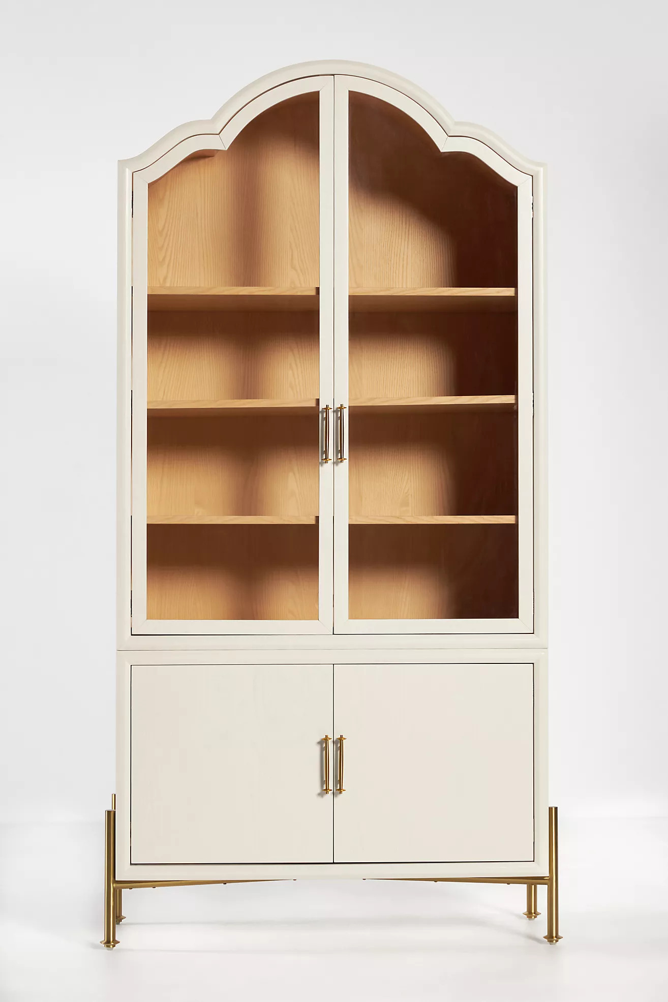 Livia Glass & Wood Storage Hutch | Anthropologie (US)
