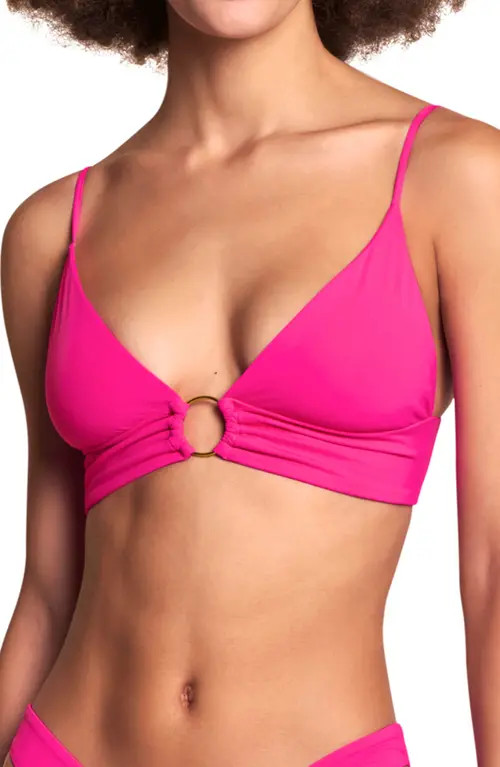 Maaji Dragon Fruit Shine Reversible Bikini Top in Pink at Nordstrom, Size X-Small | Nordstrom