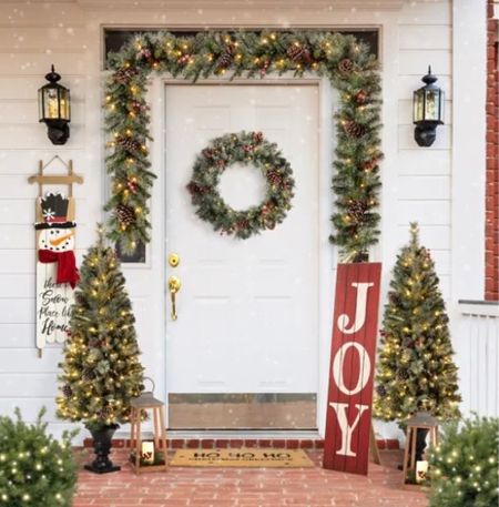 Simple and cute holiday Christmas porch decor 

#LTKGiftGuide #LTKHoliday #LTKhome