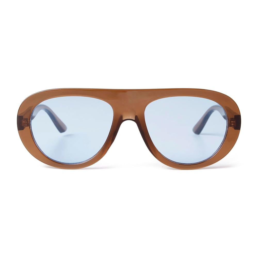 ADE WU Trendy Aviator Sunglasses Retro Vintage Chic Fashion Thick Bold Round Pilot Style Sun Glas... | Amazon (US)