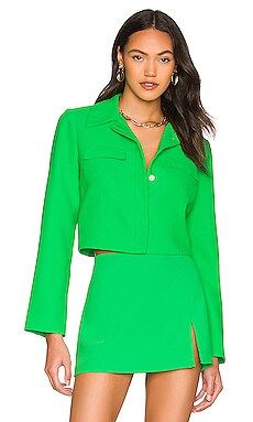 Amanda Uprichard Robbie Jacket in Grass from Revolve.com | Revolve Clothing (Global)