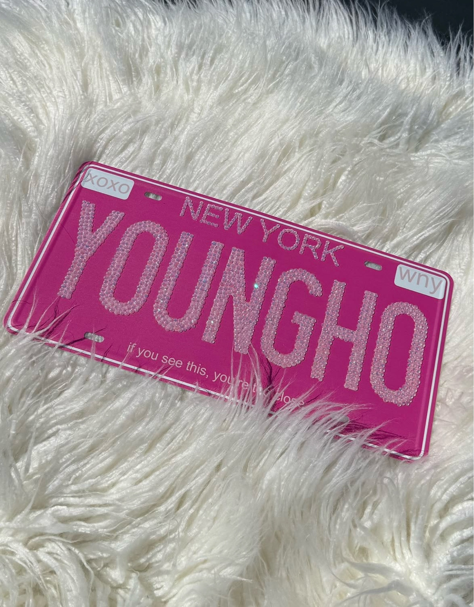 Bedazzled pink license plate 🩷🎀

#LTKTravel #LTKHome #LTKdayinmylife