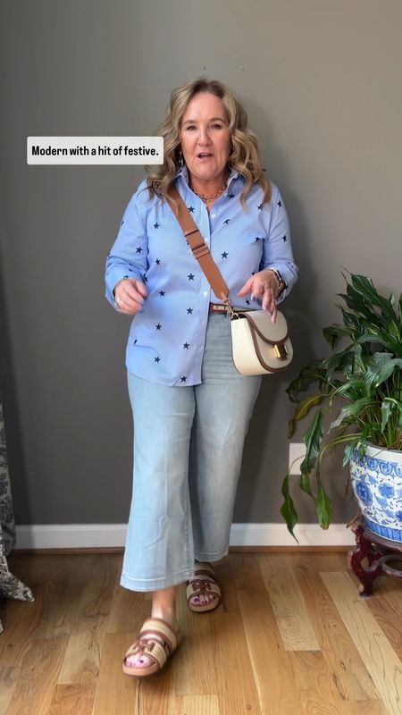 Chicos sale alert! My jeans and shorts are 29%-40% off. My jeans are cropped. Wearing a size 2.0. I am linking a pair that’s a little longer. 
The white shorts you should size up. I’m in a 2.5
Blouse is so cute. Idk why I love it but I do! Sometimes we need a little kitsch in our lives. 😂 size 2.0

I’m linking several things that caught my eye in the sale! 

Memorial Day outfit 4th of July outfit summer outfit summer jeans white shorts 

#LTKSeasonal #LTKSaleAlert #LTKFindsUnder100