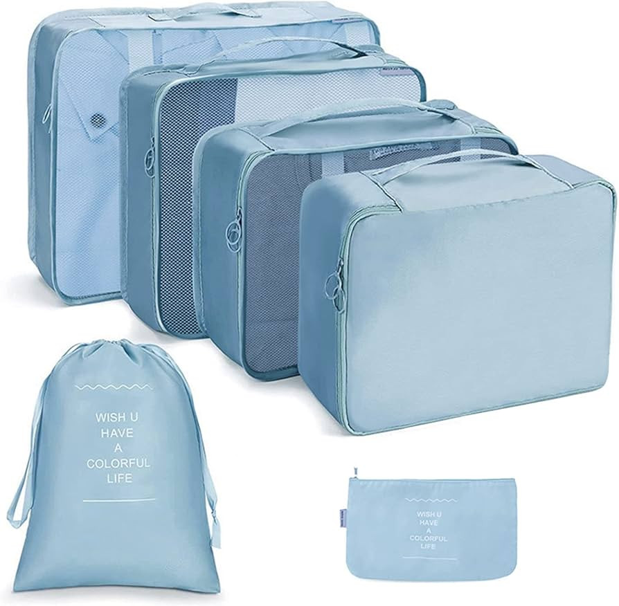 OSDUE Koffer Organizer Set 6-teilig, Packing Cubes, Wasserdichte Reise Kleidertaschen, Packtasche... | Amazon (DE)