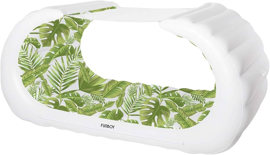 FUNBOY Giant Inflatable Luxury Bali Palm Lounger Cabana Pool Float, Removeable Shade, Two Cup Hol... | Amazon (US)