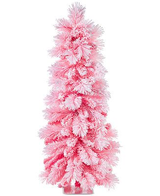 Shimmer & Light, Hot Pink Flocked Tree, Created for Macy's | Macys (US)