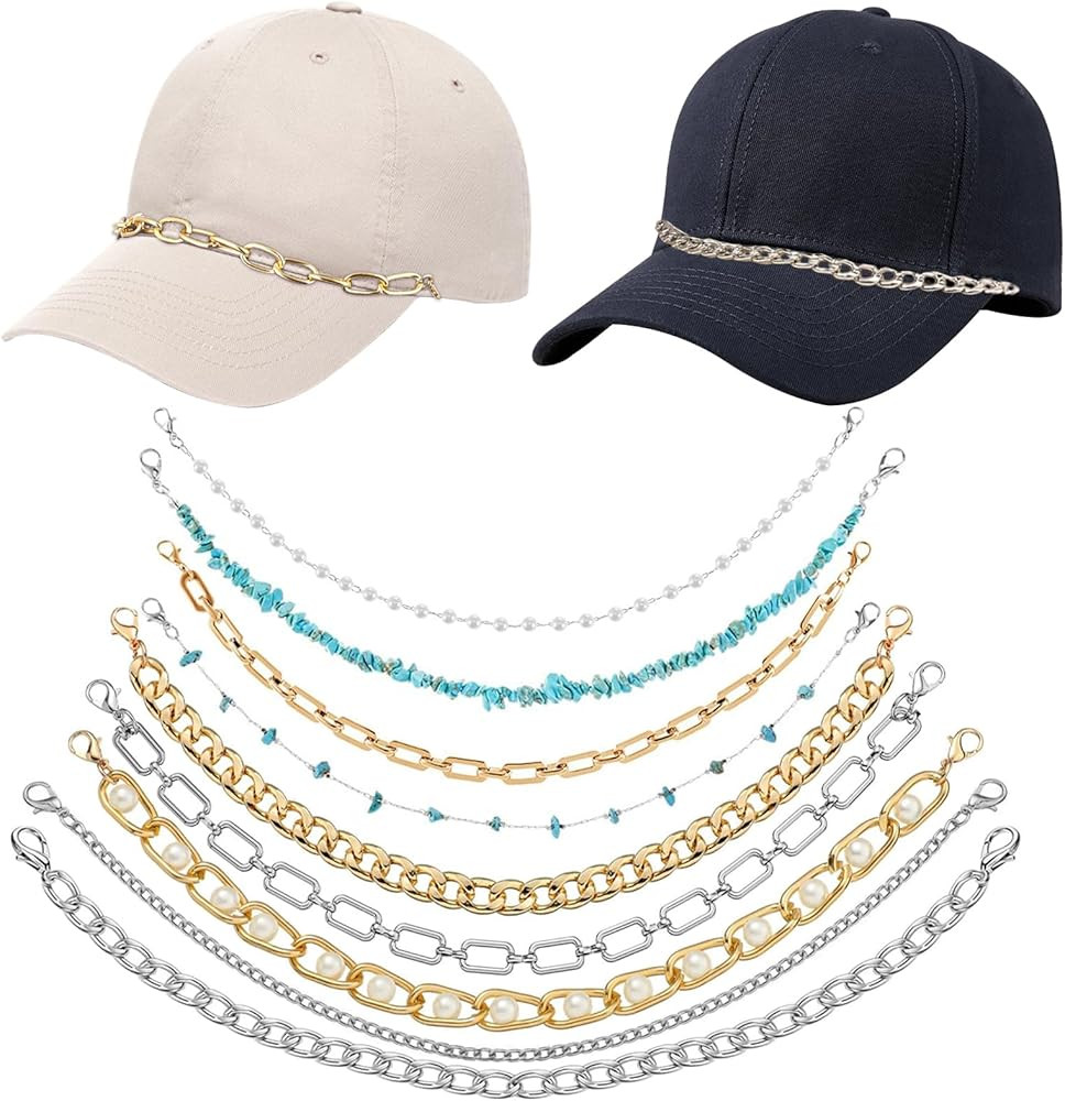 9 PCS Trucker Hat Chains Trucker Hat Charms DIY Mesh Baseball Cap Truckers Accessories Assorted S... | Amazon (US)