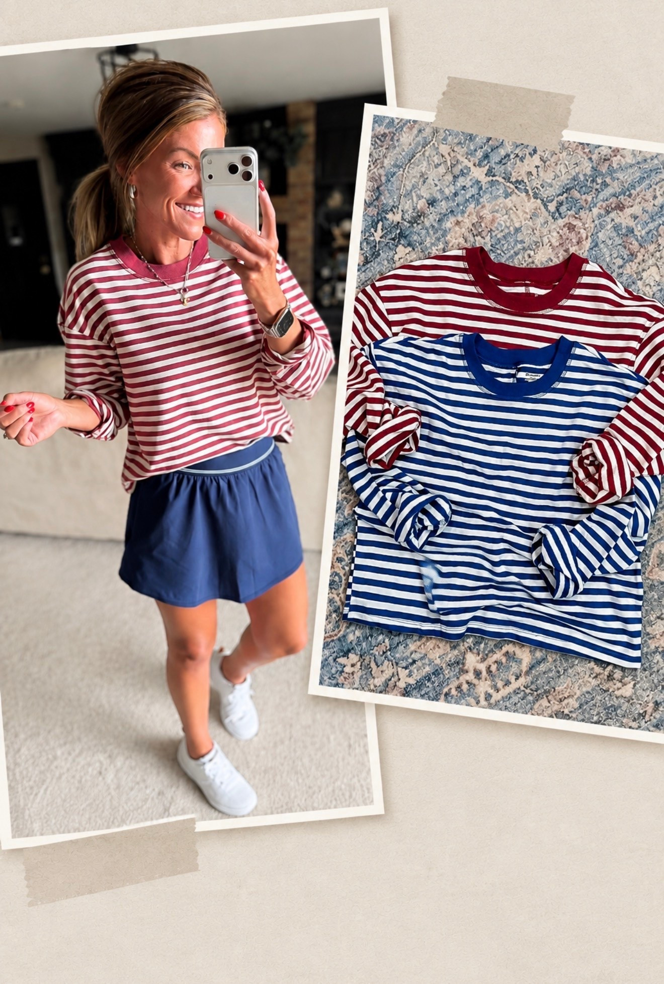 Cute for Fall game days. New striped long sleeve tops only $13.98
Wearing small

#LTKSeasonal #LTKOver40