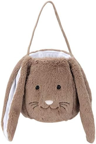 Plush Easter Bunny Basket for Kids Boys Girls Easter Buckets with Long Plush Ear Personalized Egg Hu | Amazon (US)