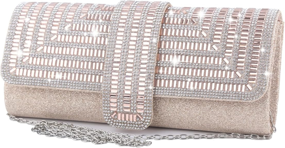 ELDA Women's Rhinestone Clutch Purses Evening Bags Sparkling Glitter Formal Party Purse Wedding C... | Amazon (US)
