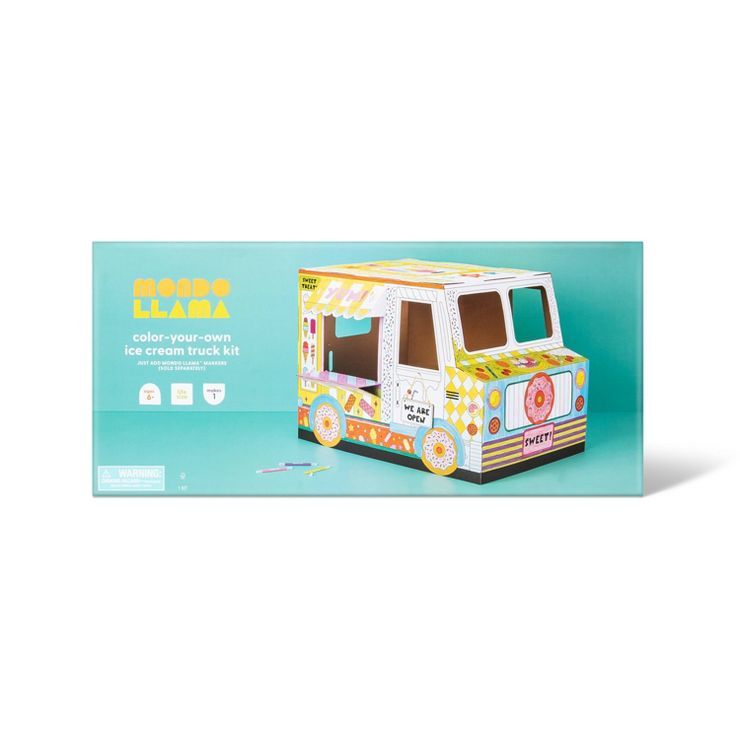 Color-Your-Own Ice Cream Truck DIY Art Kit - Mondo Llama™ | Target