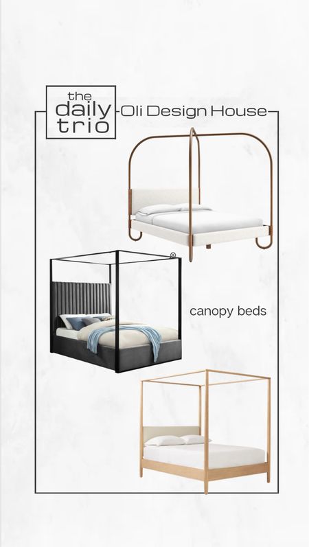 The daily trio

3 very different but equally beautiful canopy beds. 

Wood canopy bed, white upholstered canopy bed, arched canopy bed, light wood canopy bed, black canopy bed, channel tufted canopy bed

#LTKstyletip #LTKFind #LTKhome