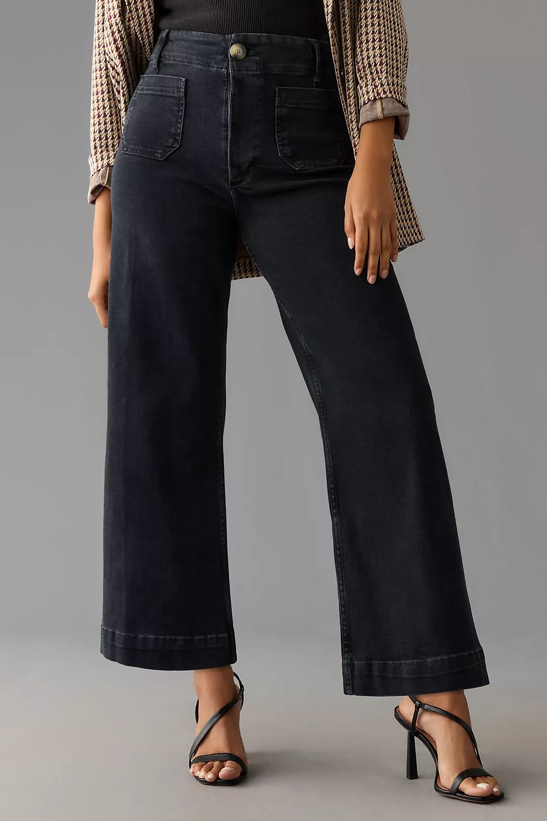 The Colette Denim Cropped Wide-Leg Jeans by Maeve | Anthropologie (UK)