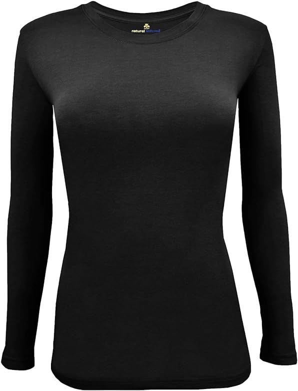 Natural Uniforms Women's Under Scrub Tee Crew Neck Long Sleeve T-Shirt | Amazon (US)