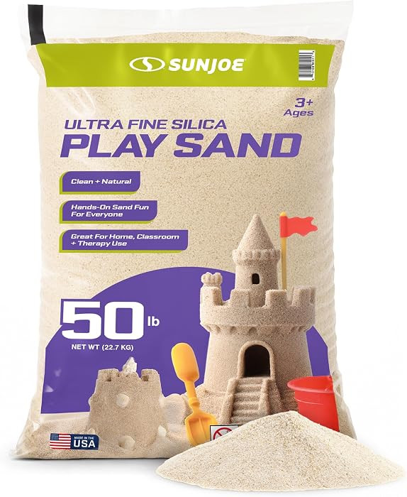 Sun Joe Silica Play Sand for Sandbox, Ultra Fine, PLYSAND50 | Amazon (US)