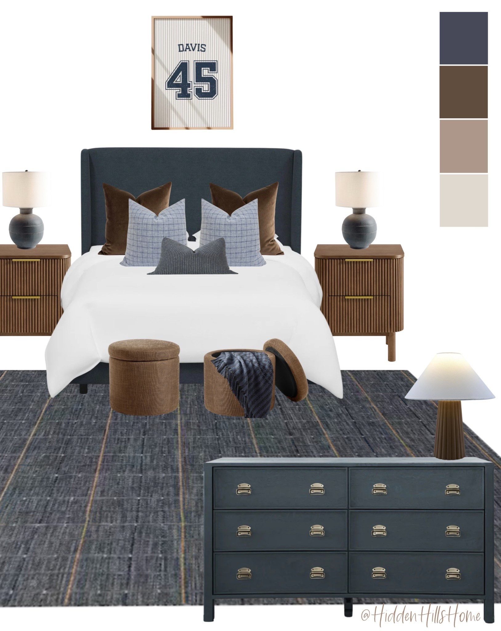 Teen boys bedroom decor mood board, boys room design, teen bedroom inspiration, blue and brown bedroom, kids bedroom, masculine bedroom #teen

#LTKHome #LTKSaleAlert #LTKKids