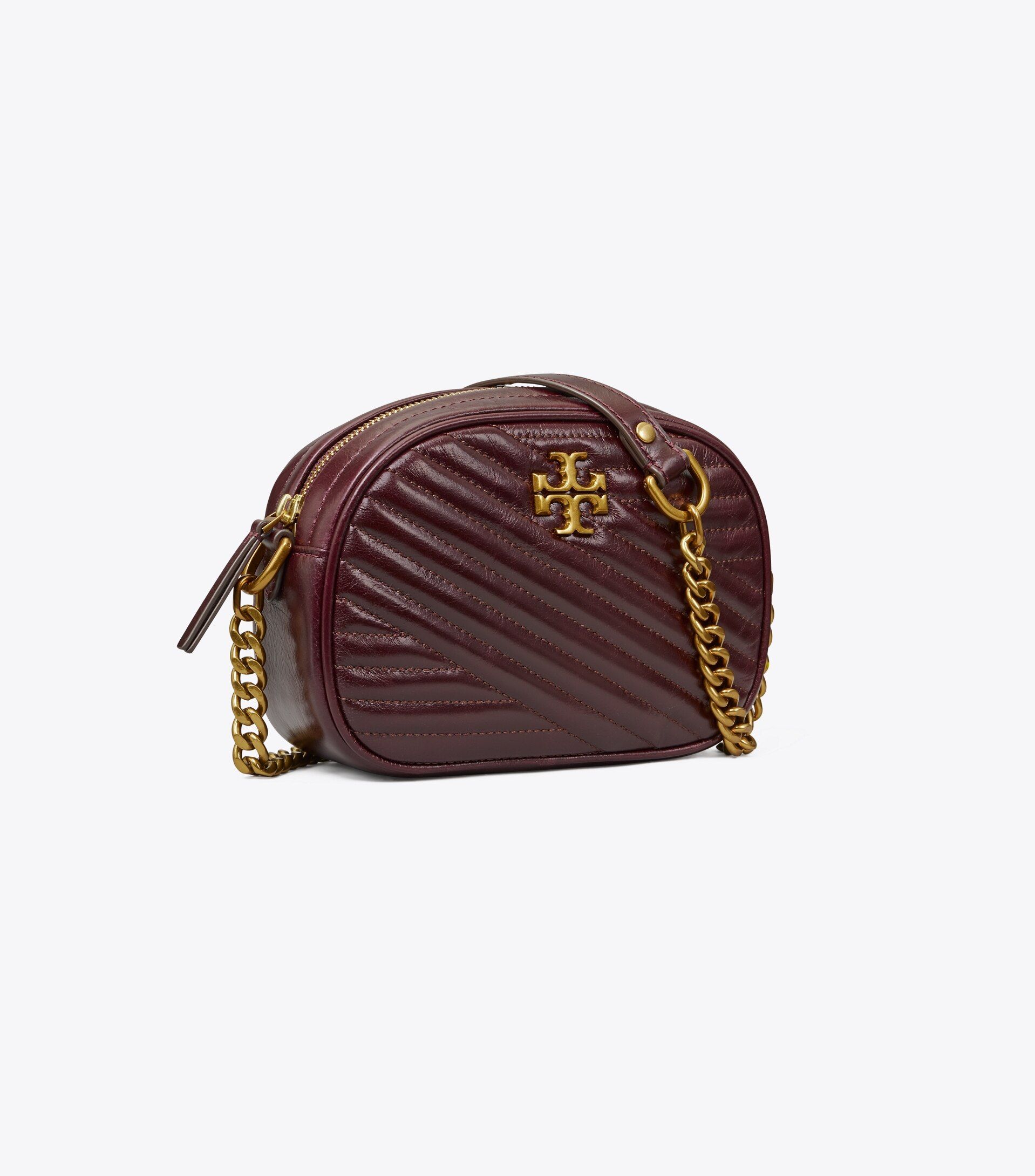 Kira Chevron Glazed Small Camera Bag | Tory Burch (US)