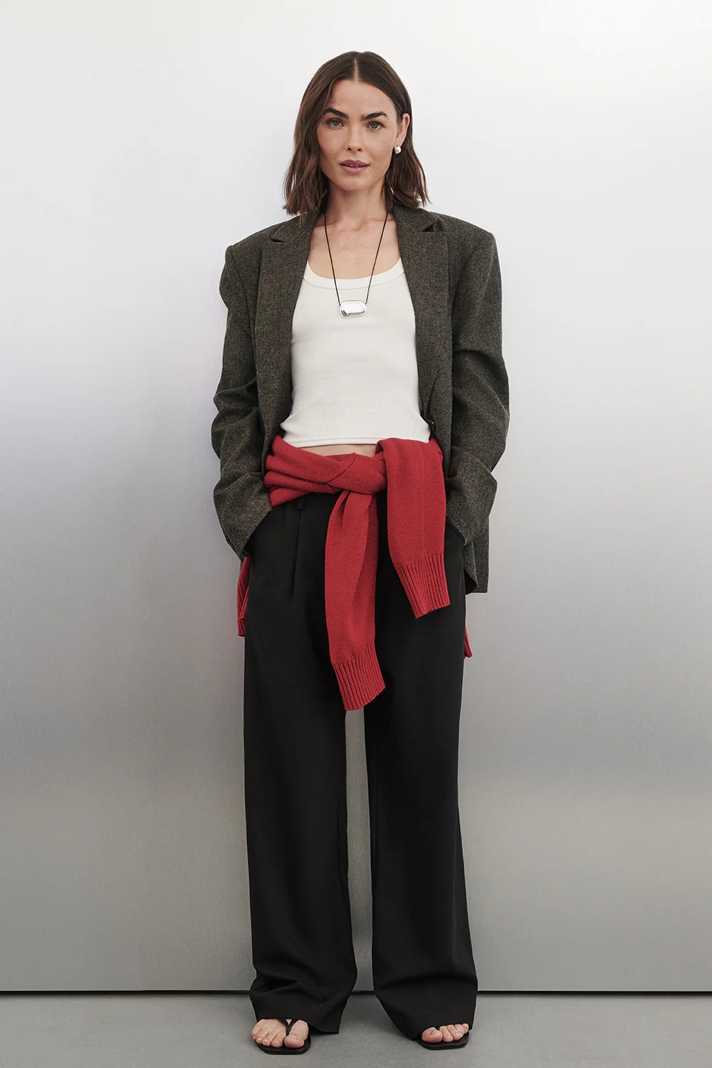 AMELIA MOCHA TEXTURED BLAZER | DISSH