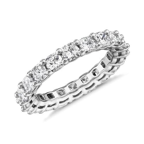 PAVOI 14K White Gold Plated Love Ring with Cubic Zirconia - 3mm Stackable Rings for Women Size 5 | Amazon (US)