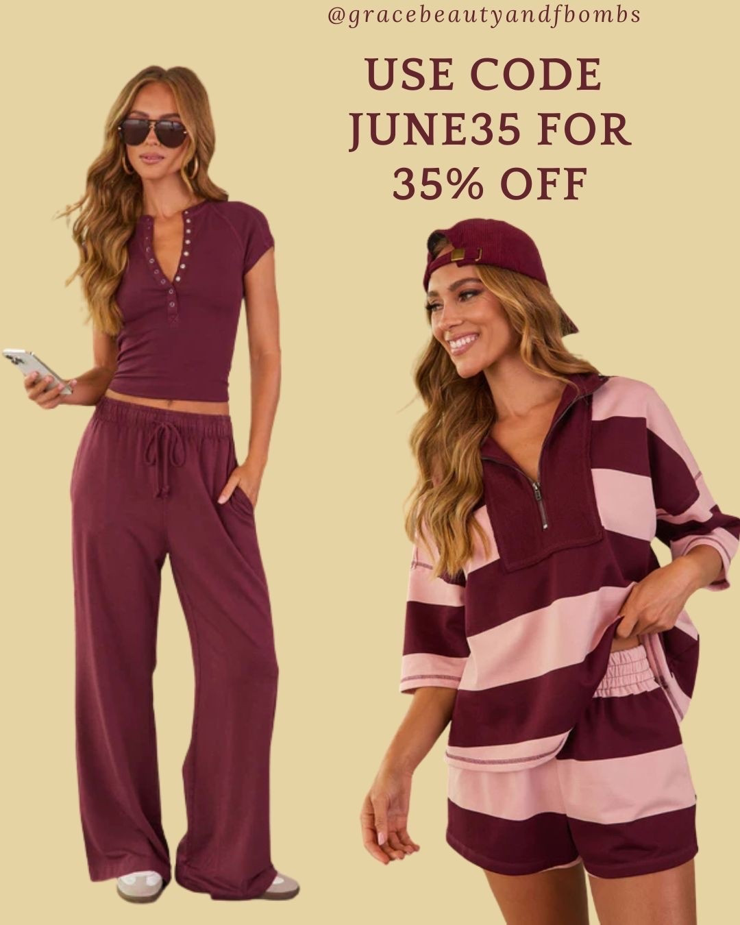 wo cozy sets I just bought and the entire site is 35% off with code June35 
#vici

#LTKSeasonal #LTKOver40 #LTKSaleAlert