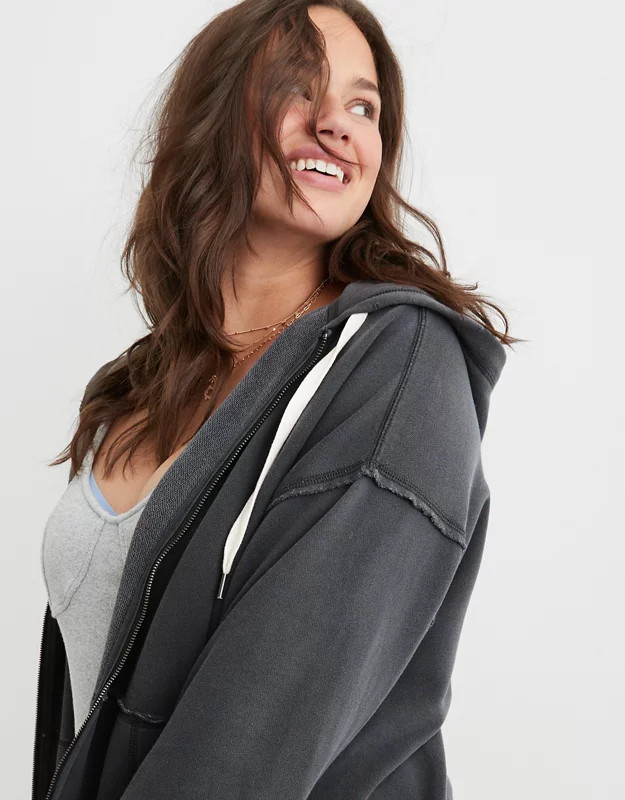 Aerie Down-to-Earth Full Zip Hoodie | Aerie