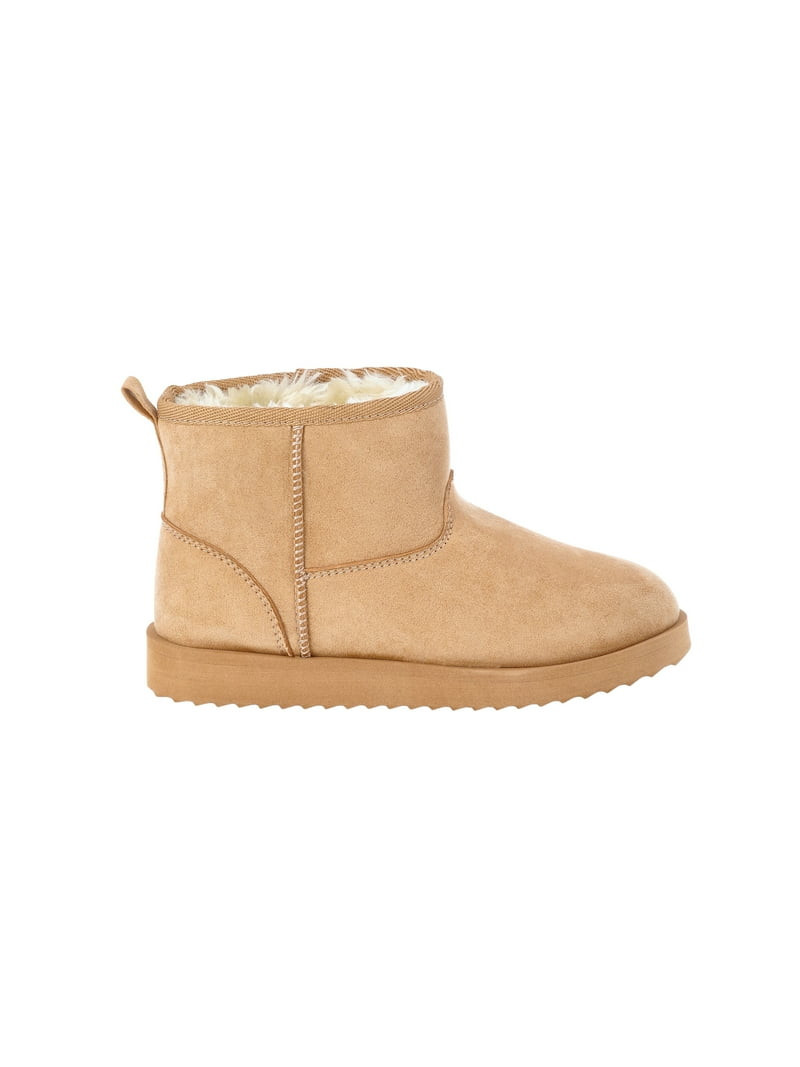 Wonder Nation Little and Big Girls' Faux Shearling Boots | Walmart (US)