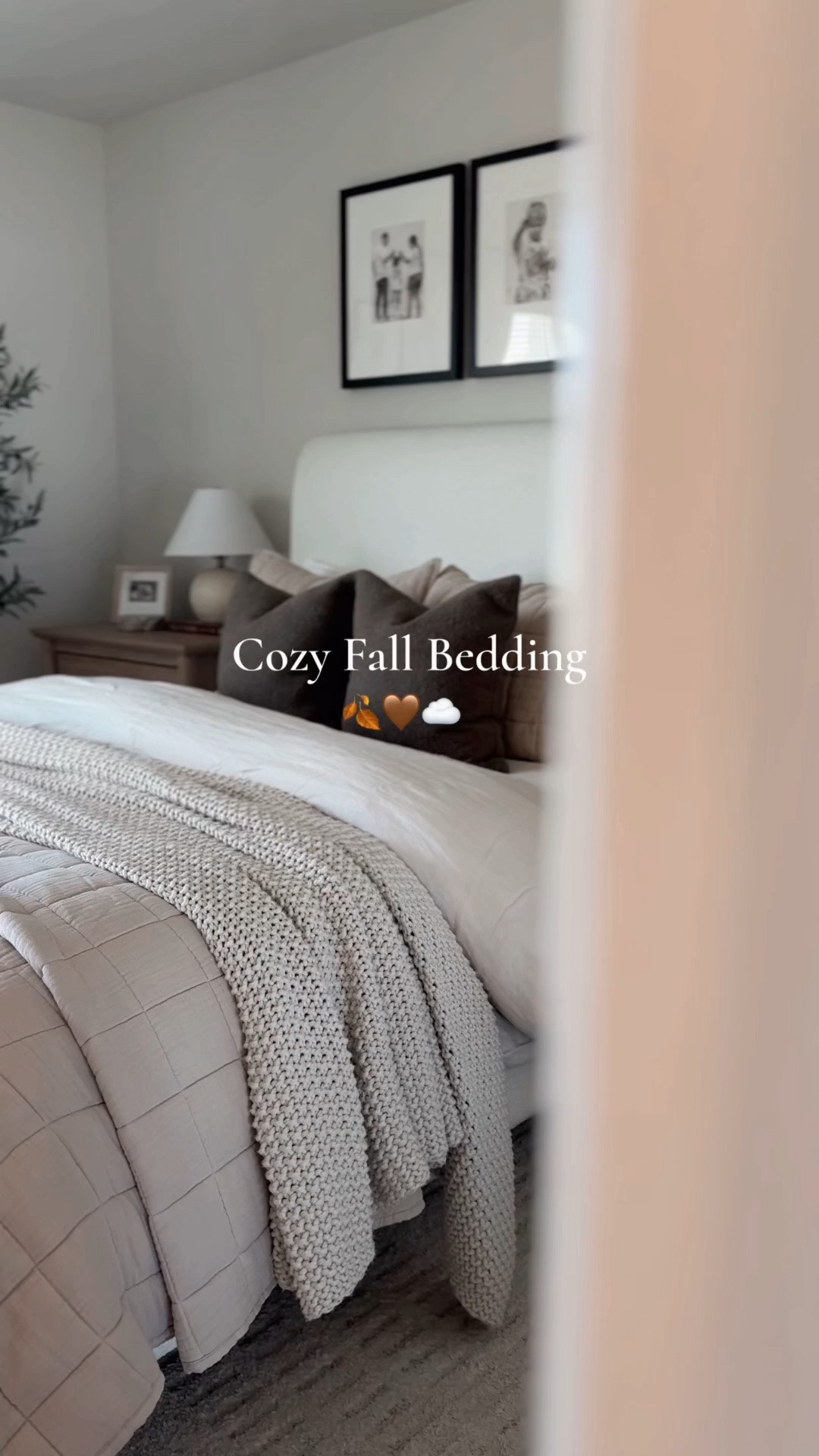 Cozy Fall Bedding 🍂☁️ My favorite way to
make my bed is mixing textures, lots of layers, and keeping a calm neutral color palette🤎

#LTKSeasonal #LTKHome #LTKSaleAlert
