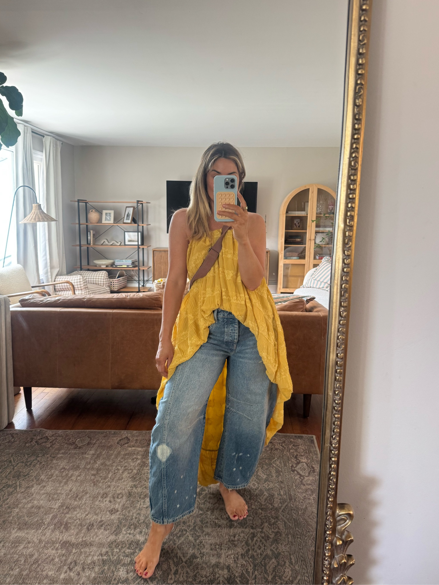 The perfect spring outfits. The top is a size medium and it’s part of the cutest set. I also love the little shorts, but the jeans are more toddler Mom friendly I wear these jeans all the time I find them true to size I wear a 28.

#LTKOver40