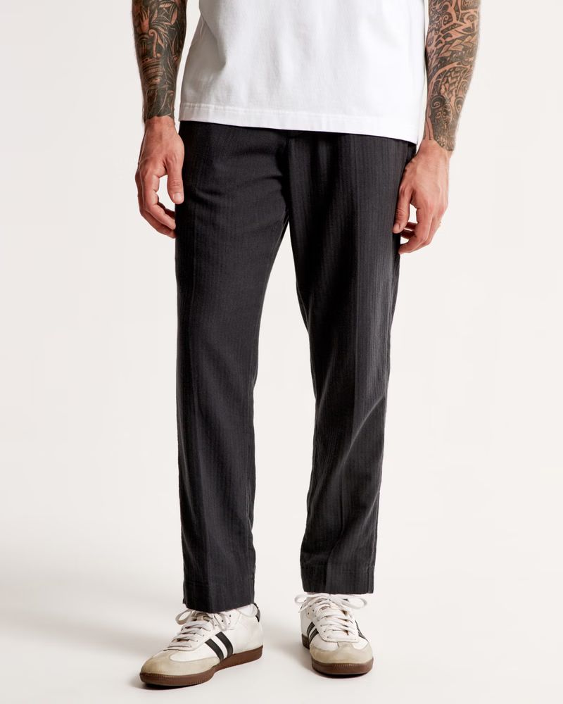Loose Linen-Blend Permacrease Trouser | Abercrombie & Fitch (US)