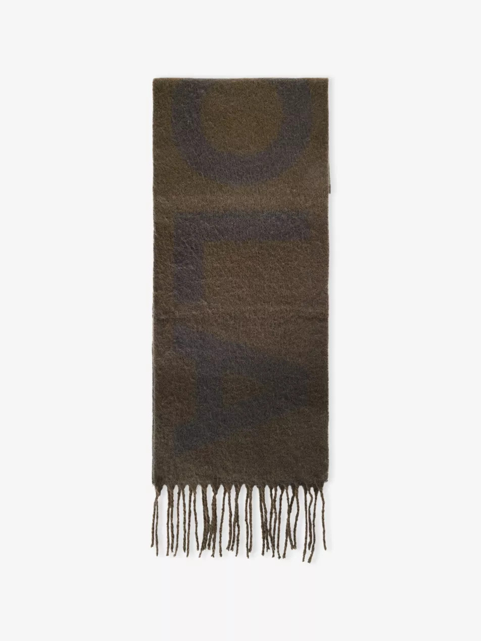 Logo-Print Knitted Scarf | Selfridges