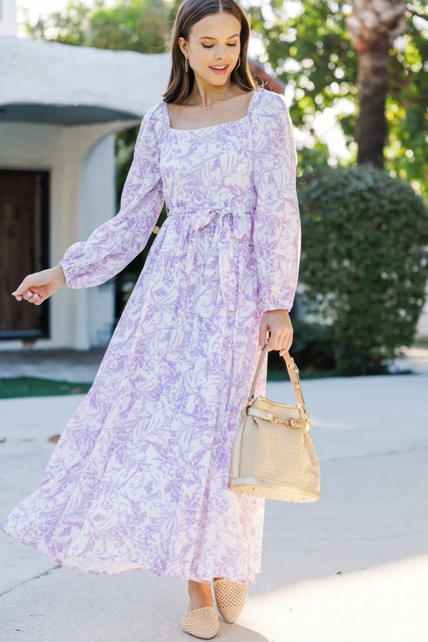 Feeling Oh So Sweet Lavender Toile Midi Dress | The Mint Julep Boutique