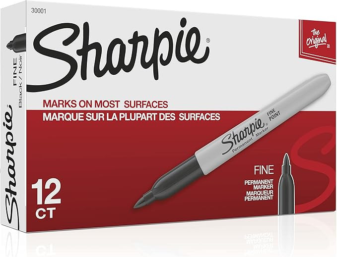 Amazon.com: Sharpie Permanent Markers, Fine Point, Black, 12 Count : Sharpie: Everything Else | Amazon (US)
