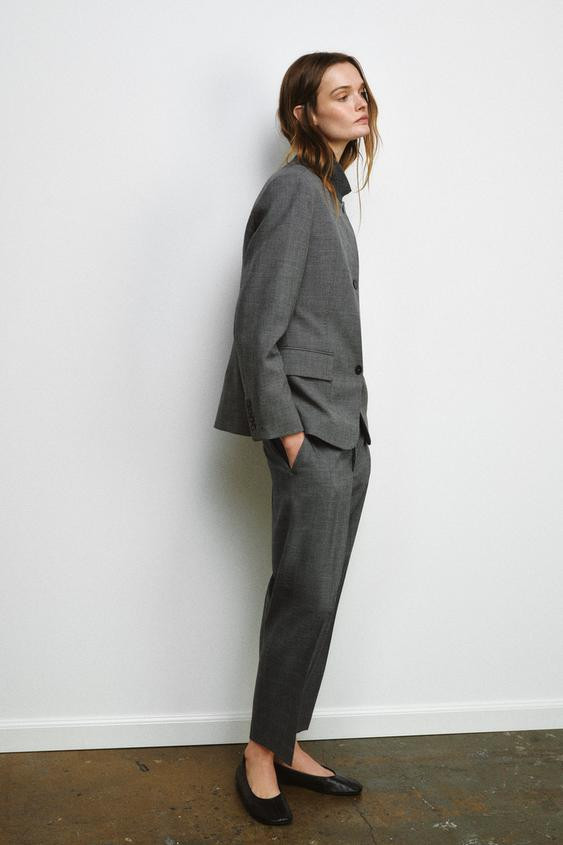 LEATHER FLAT BALLET FLATS | Zara US